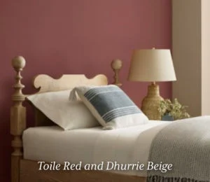 Toile Red and Dhurrie Beige